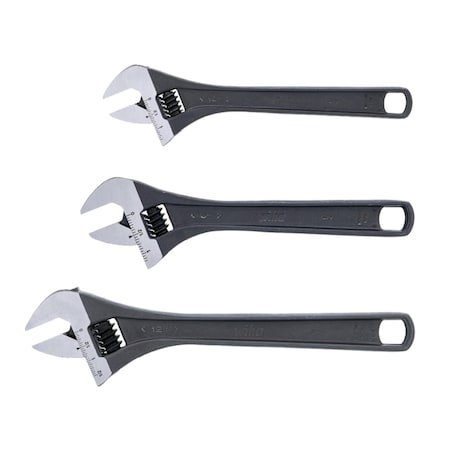 Wiha 3 Piece Adjustable Wrench Set 76280